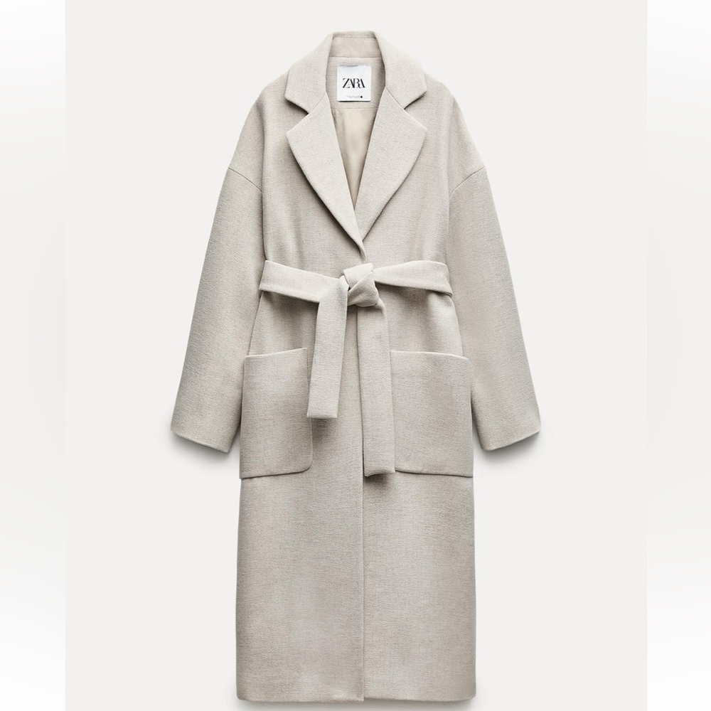 ZARA BELTED WRAP COAT ZW COLLECTION - Picture 1 of 9